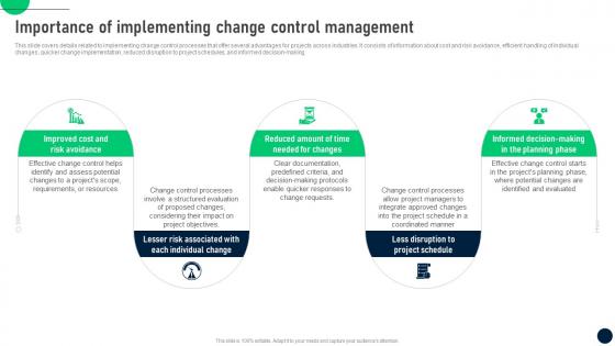 Importance Change Control Management Change Control Process To Manage In It Organizations CM SS