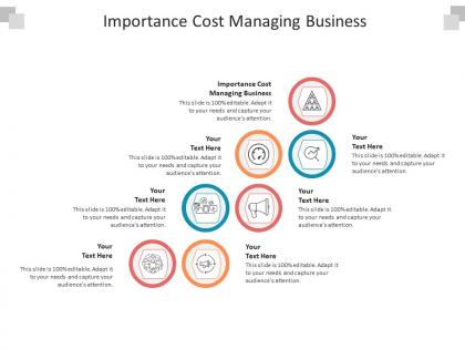 Importance cost managing business ppt powerpoint presentation portfolio summary cpb