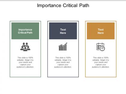 Importance critical path ppt powerpoint presentation inspiration vector cpb