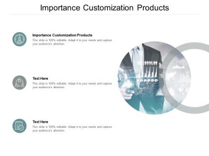 Importance customization products ppt powerpoint presentation professional show cpb