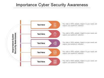 Importance cyber security awareness ppt powerpoint presentation layouts graphics cpb