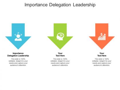 Importance delegation leadership ppt powerpoint presentation inspiration layout cpb