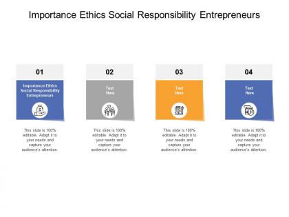 Importance ethics social responsibility entrepreneurs ppt powerpoint presentation pictures cpb