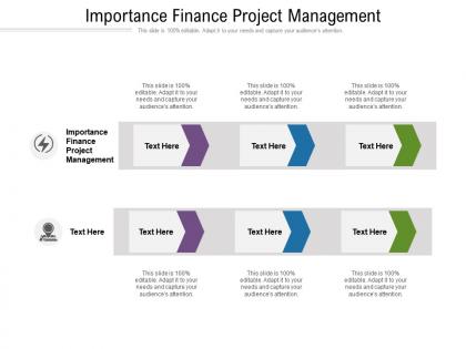 Importance finance project management ppt powerpoint presentation ideas format ideas cpb