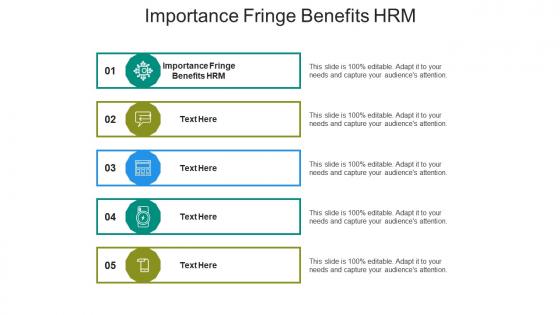Importance fringe benefits hrm ppt powerpoint presentation outline smartart cpb