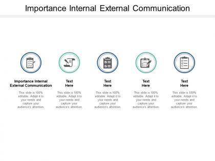 Importance internal external communication ppt powerpoint presentation icon background cpb