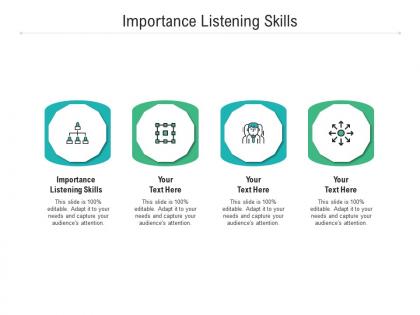 Importance listening skills ppt powerpoint presentation icon clipart cpb