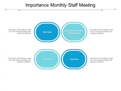 Importance monthly staff meeting ppt powerpoint presentation outline icons cpb