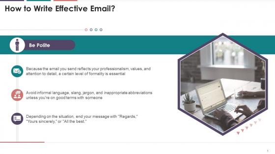 Importance Of Being Polite While Writing Business Email Training Ppt