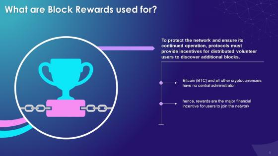 Importance Of Block Rewards For Mining Of Cryptocurrency Training Ppt