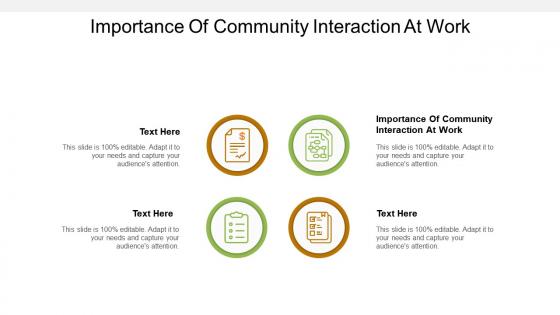 Importance of community interaction at work ppt powerpoint presentation infographic template outfit cpb