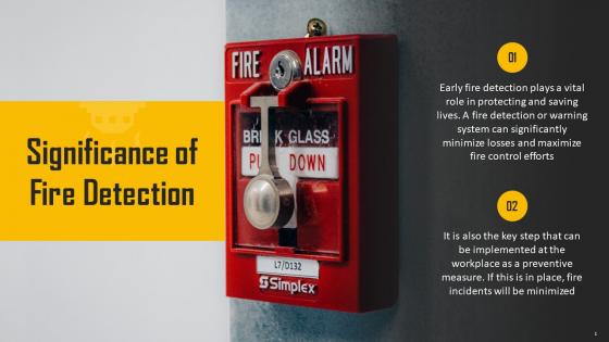 Importance Of Fire Detection At The Workplace Training Ppt