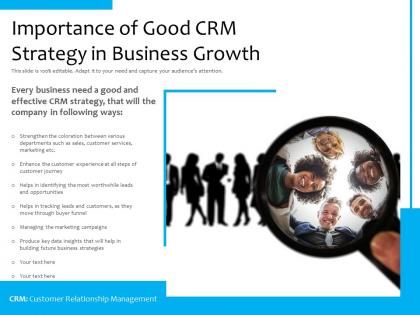Importance of good crm strategy in business growth