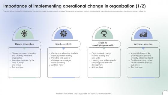 Importance Of Implementing Operational Change Operational Change Management CM SS V