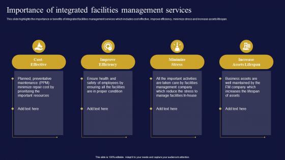 Importance Of Integrated Facilities Management Services Facilities Management And Maintenance Company