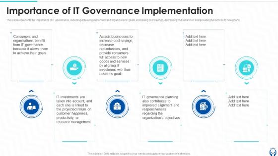 Importance Of IT Governance Implementation Ppt Powerpoint Presentation Professional