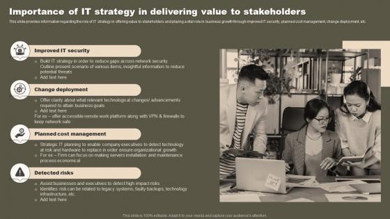 Importance Of IT Strategy In Delivering Value To Strategic Initiatives To Boost IT Strategy SS V