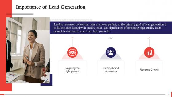 Importance Of Lead Generation In Sales Training Ppt