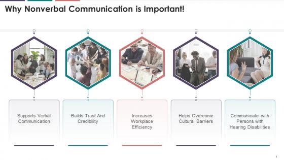 Importance Of Nonverbal Communication At Workplace Training Ppt