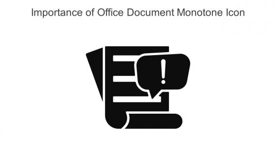 Importance Of Office Document Monotone Icon In Powerpoint Pptx Png And Editable Eps Format