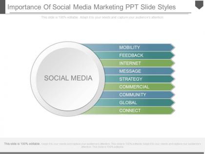 Importance of social media marketing ppt slide styles
