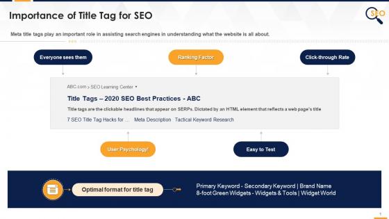 Importance of title tag for seo edu ppt