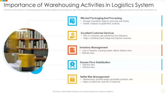 Importance of warehousing activities in logistics system