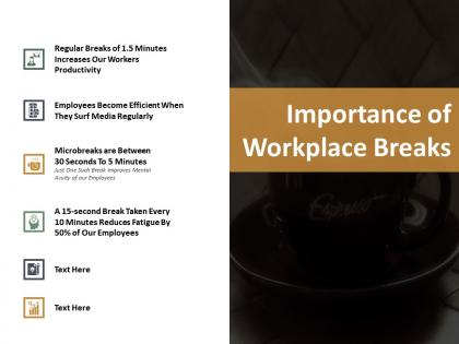 Importance of workplace breaks ppt slides slideshow