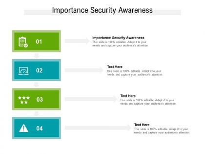 Importance security awareness ppt powerpoint presentation infographic template aids cpb
