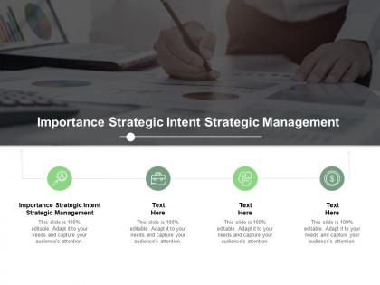 Importance strategic intent strategic management ppt powerpoint presentation infographic cpb