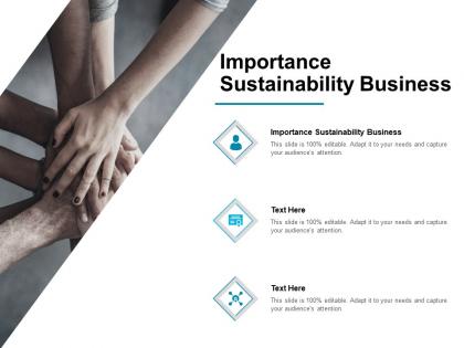 Importance sustainability business ppt powerpoint presentation summary cpb