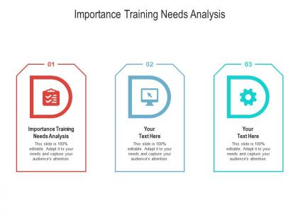 Importance training needs analysis ppt powerpoint presentation inspiration icons cpb