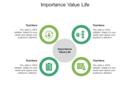 Importance value life ppt powerpoint presentation visual aids files cpb
