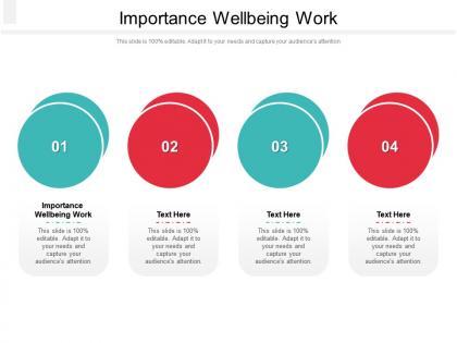 Importance wellbeing work ppt powerpoint presentation slides smartart cpb