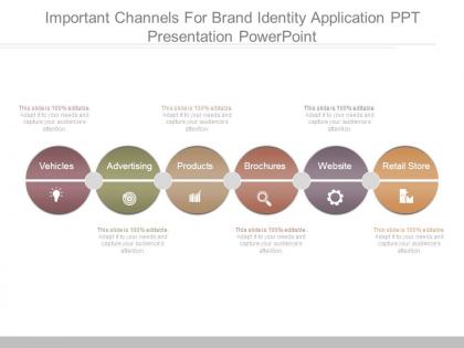 Important channels for brand identity application ppt presentation powerpoint