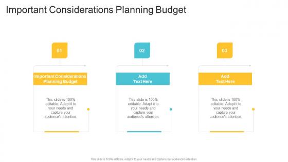 Important Considerations Planning Budget In Powerpoint And Google Slides Cpb