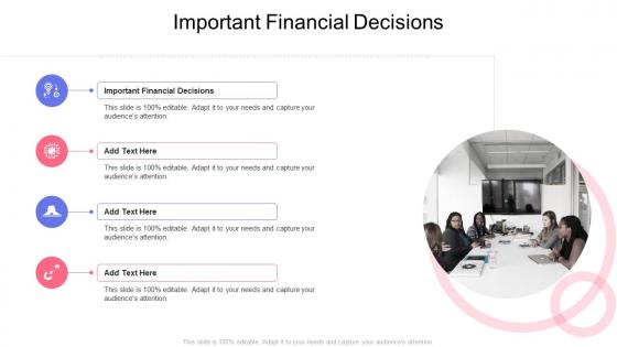 Important Financial Decisions In Powerpoint And Google Slides Cpb