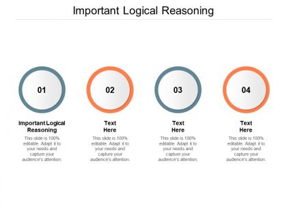 Important logical reasoning ppt powerpoint presentation icon background designs cpb