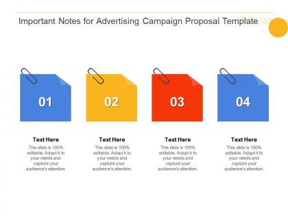 Important notes for advertising campaign proposal template ppt powerpoint background