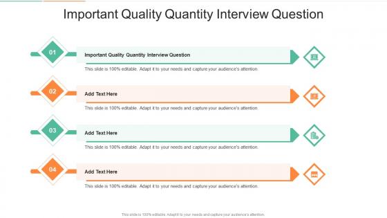 Important Quality Quantity Interview Question In Powerpoint And Google Slides Cpb