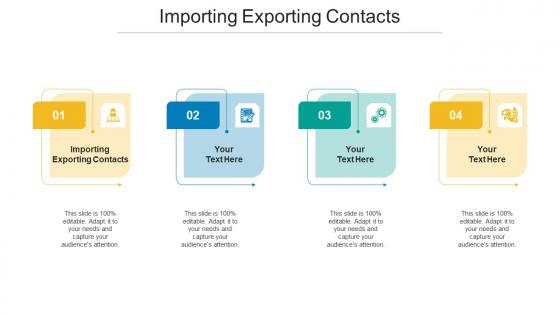 Importing Exporting Contacts Ppt Powerpoint Presentation Ideas Layout Cpb
