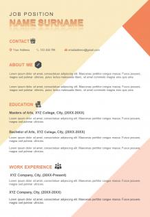 Impressive resume sample a4 design template to introduce yourself