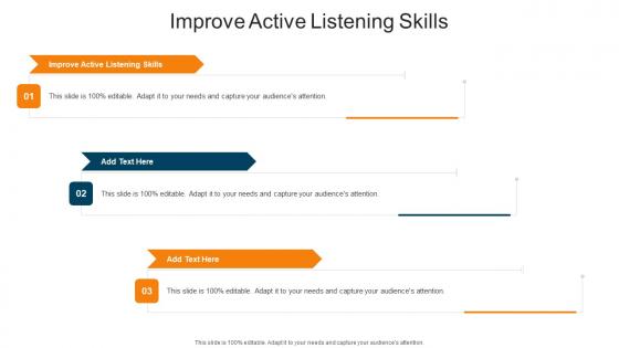 Improve Active Listening Skills In Powerpoint And Google Slides Cpb