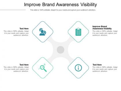 Improve brand awareness visibility ppt powerpoint presentation model ideas cpb