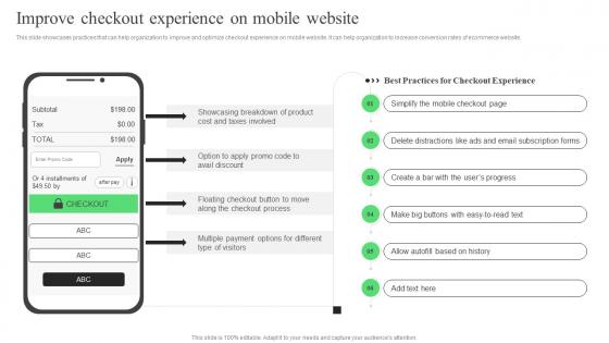 Improve Checkout Experience On Mobile Website Strategic Guide For Ecommerce