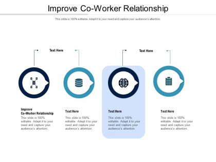 Improve co worker relationship ppt powerpoint presentation show graphics design cpb
