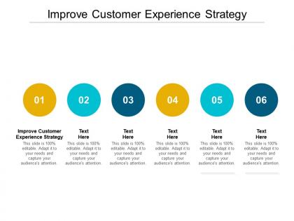 Improve customer experience strategy ppt powerpoint presentation model example cpb