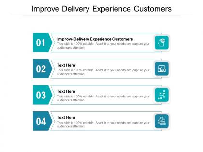 Improve delivery experience customers ppt powerpoint presentation slides layout cpb