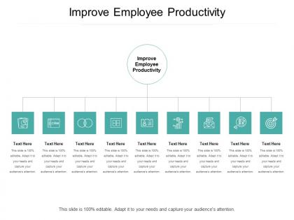 Improve employee productivity ppt powerpoint presentation inspiration portfolio cpb