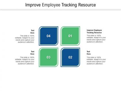 Improve employee tracking resource ppt powerpoint presentation ideas visuals cpb